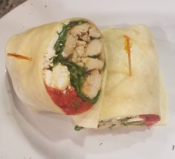 Order Grilled Chicken Wrap - Wrap food online from Phil's Pizzeria & Restaurant store, Montvale on bringmethat.com