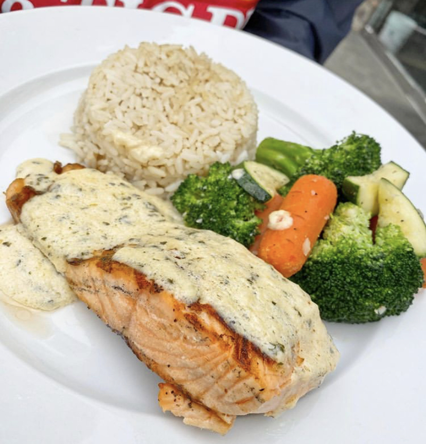 Order Grilled Salmon food online from Rockin Cajun store, Carson on bringmethat.com