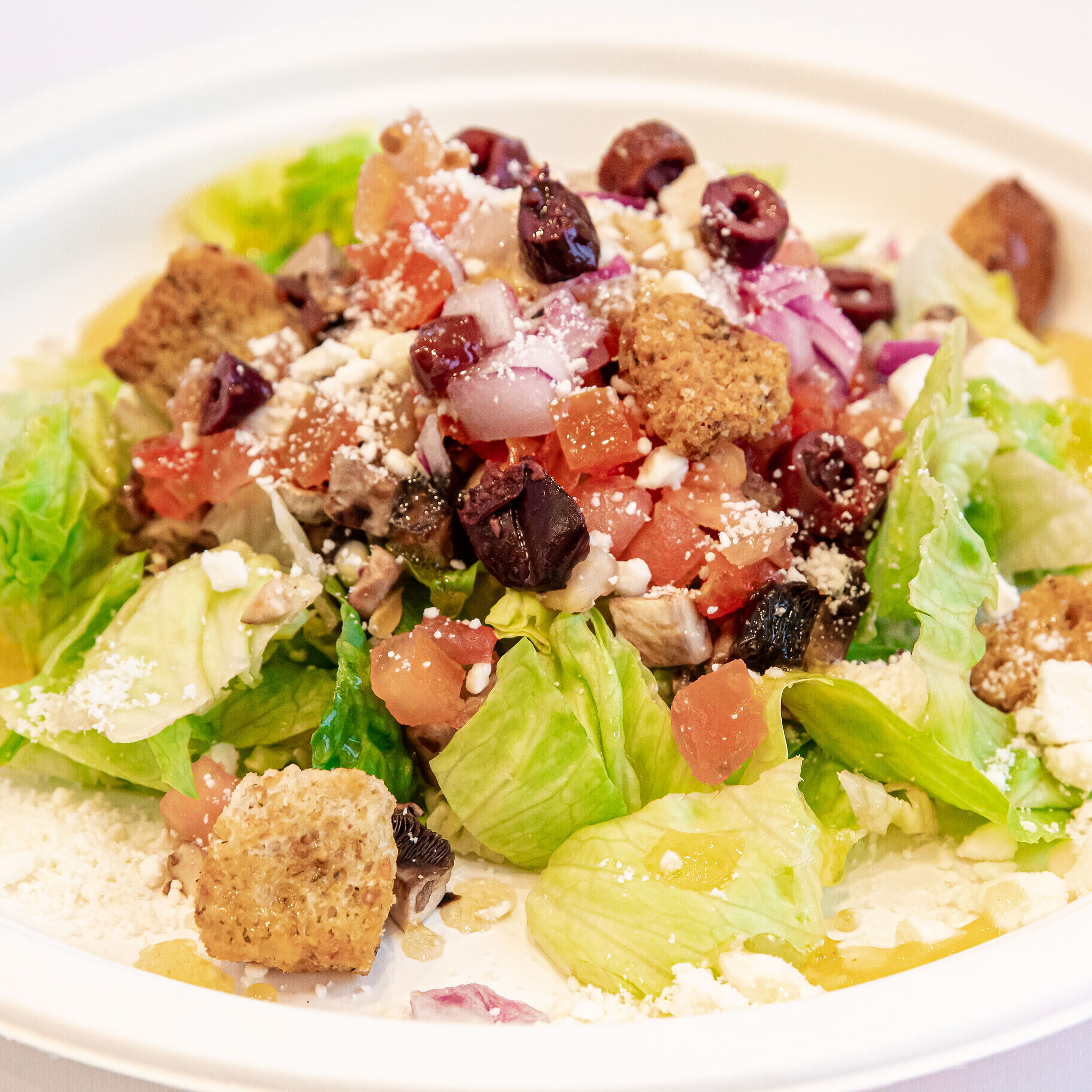 Order Almost Greek Salad food online from Hazelnuts Creperie store, Charlotte on bringmethat.com