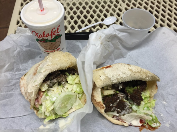 Order Kifta Kabab in a Pita food online from Falafel's Drive-In store, San Jose on bringmethat.com