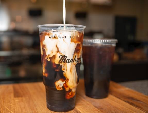 Order Iced Coffee or Iced Tea food online from Manhattan Bagel store, Wall on bringmethat.com