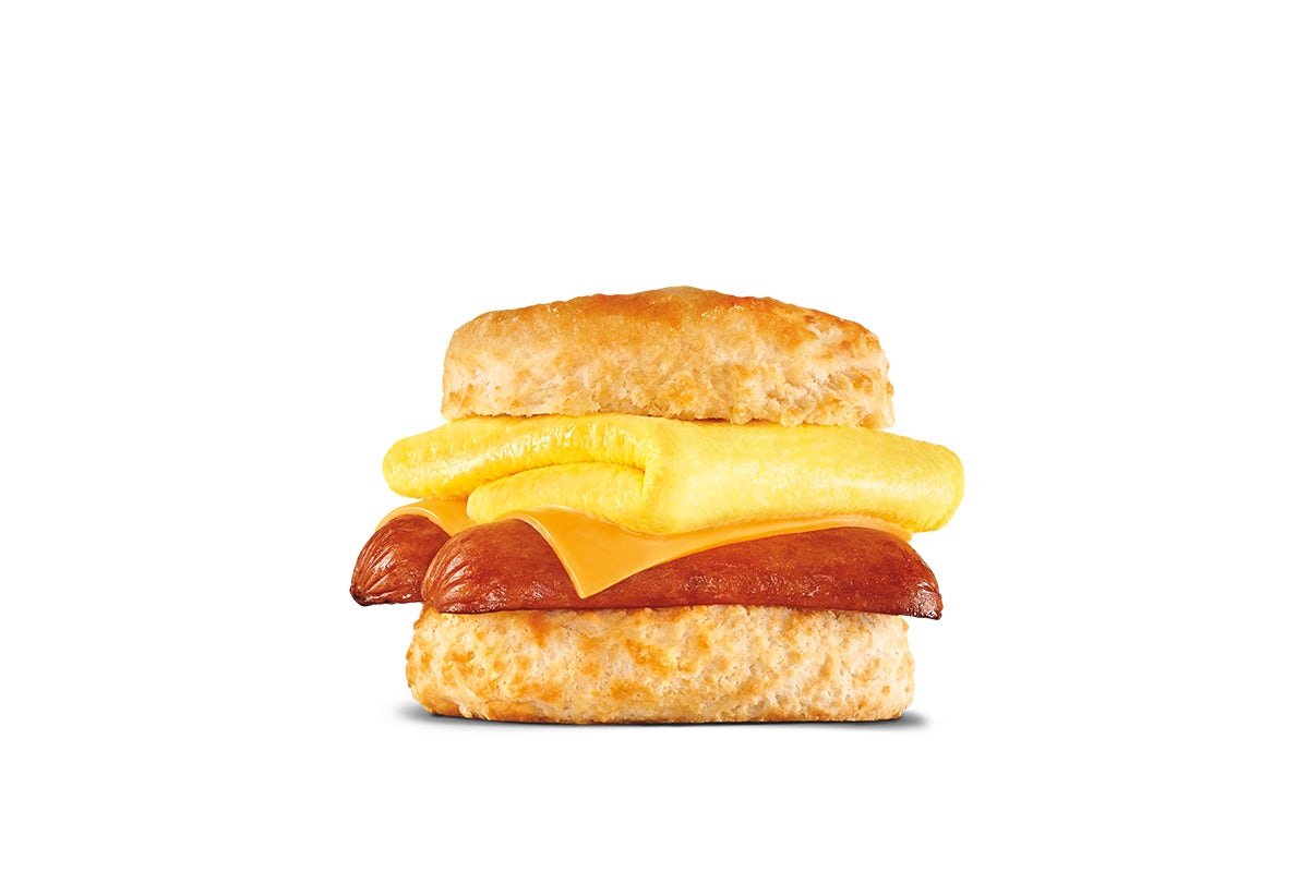 Order Smoked Sausage Egg & Cheese Biscuit food online from Hardee store, Hopkinsville on bringmethat.com