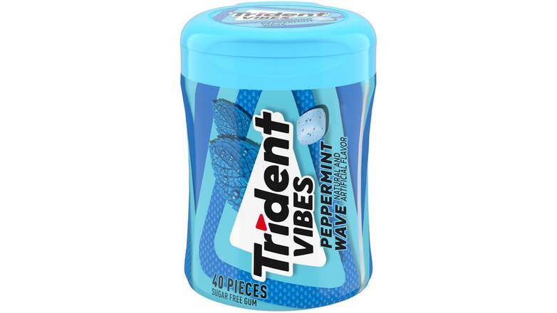 Order Trident Vibes Peppermint Wave Sugar Free Gum - 40 Pieces food online from Route 7 Food Mart store, Norwalk on bringmethat.com