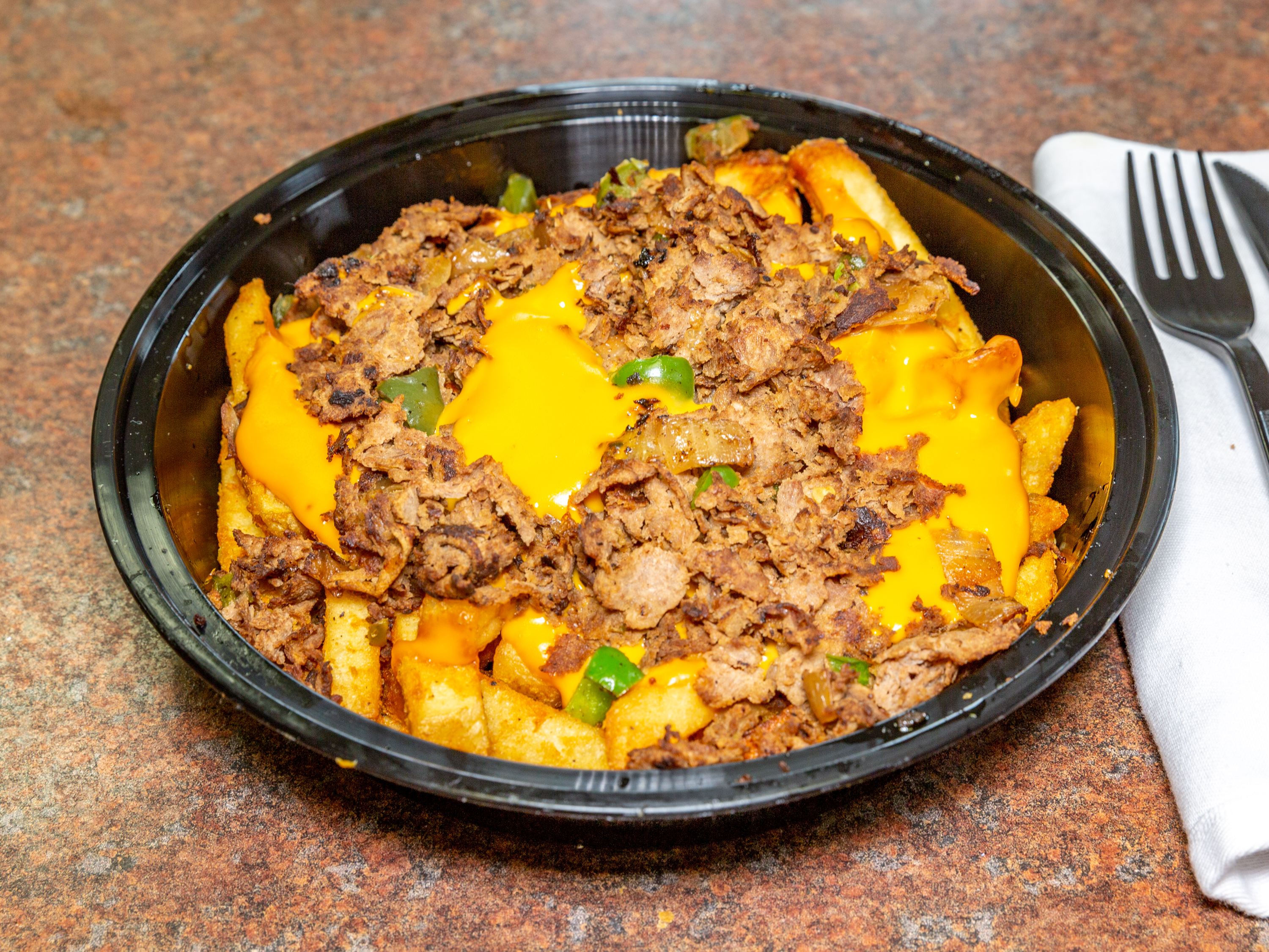 Order Philly Cheesesteak Fries food online from The Burger Shack store, Whitehall on bringmethat.com