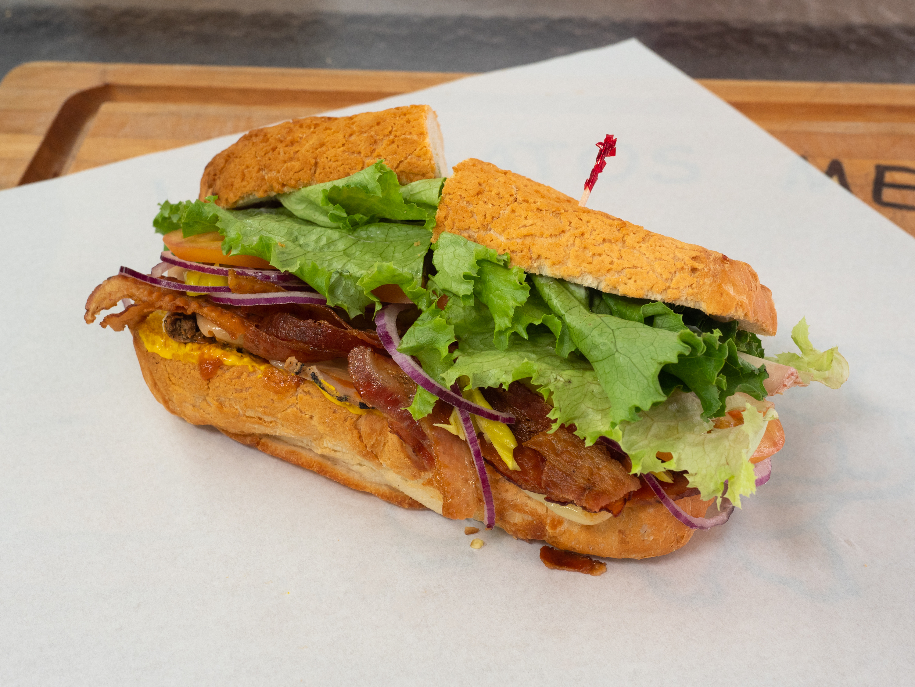 Order Chicken Club Sandwich food online from Los Gatos Meats & Smokehouse store, Los Gatos on bringmethat.com