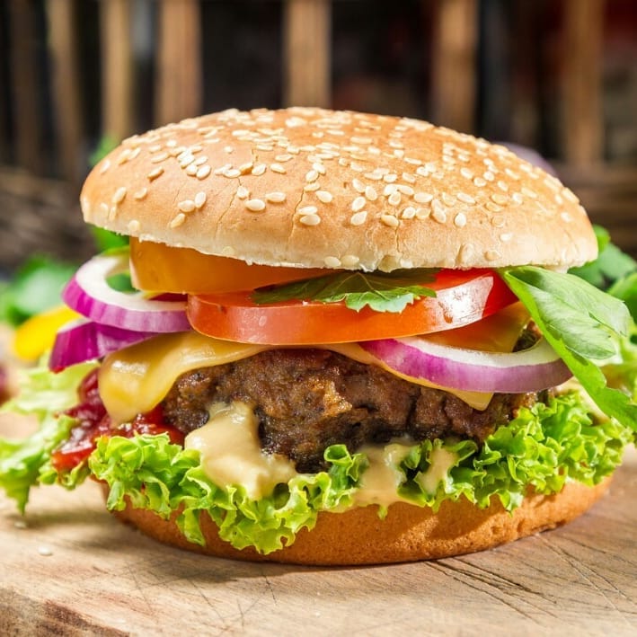 Order Cheeseburger (1/2 lb.) food online from The Track Lounge store, Crown Point on bringmethat.com