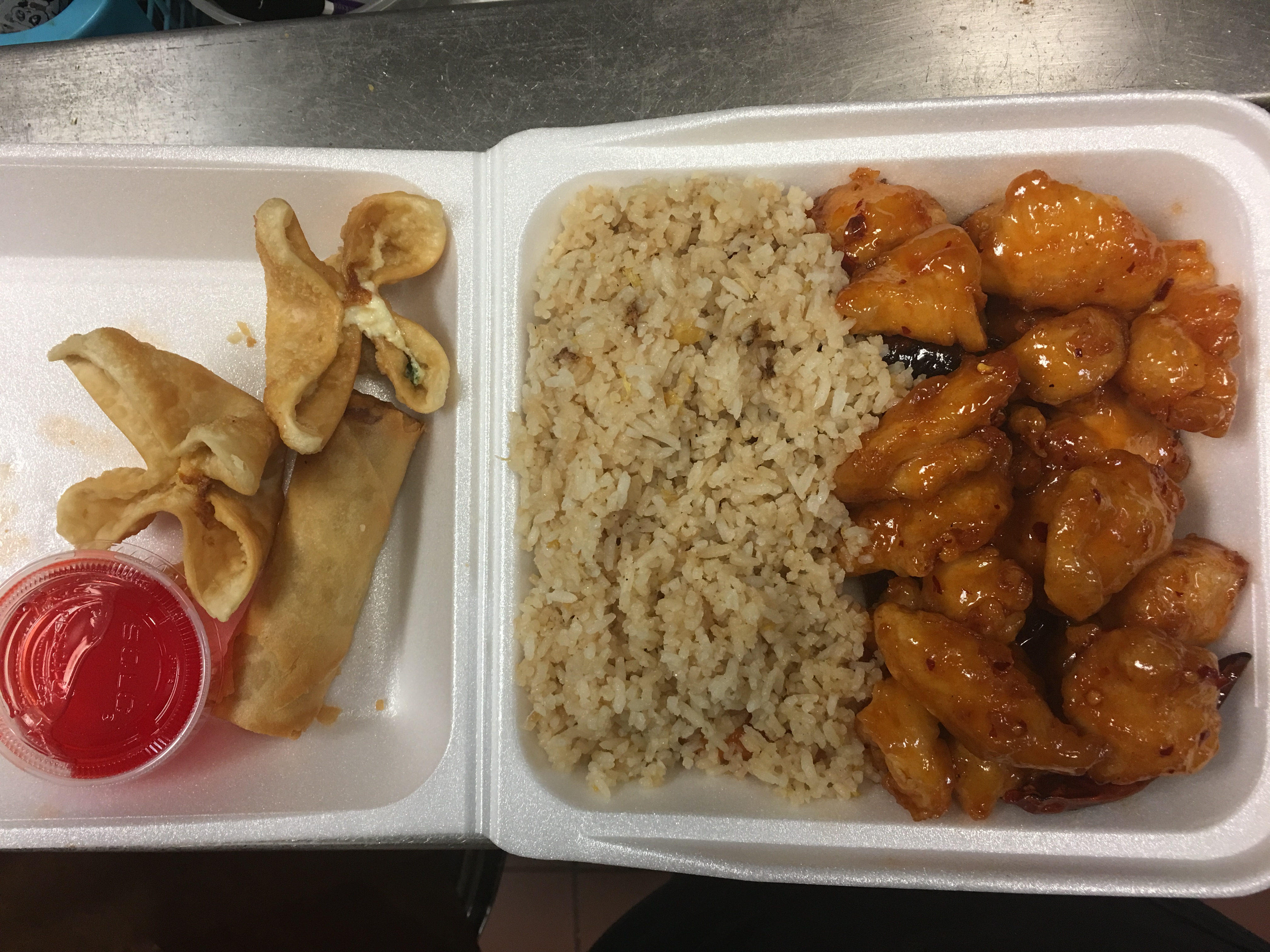 Order C20. General Tso's Chicken Combo Special food online from Fortune Kitchen store, Aurora on bringmethat.com