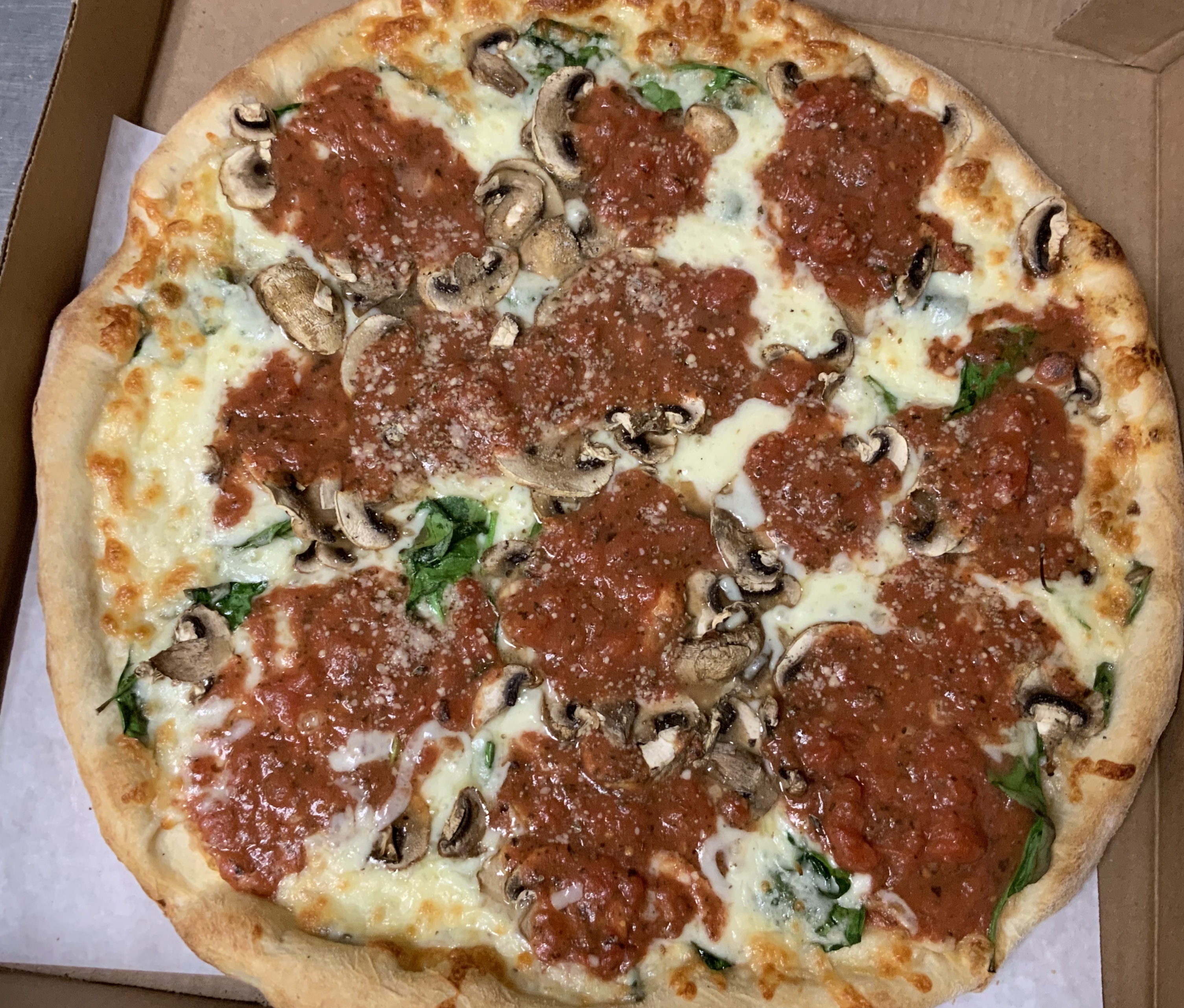Order Florentine Pizza  food online from Nino's Pizzarama store, Royersford on bringmethat.com