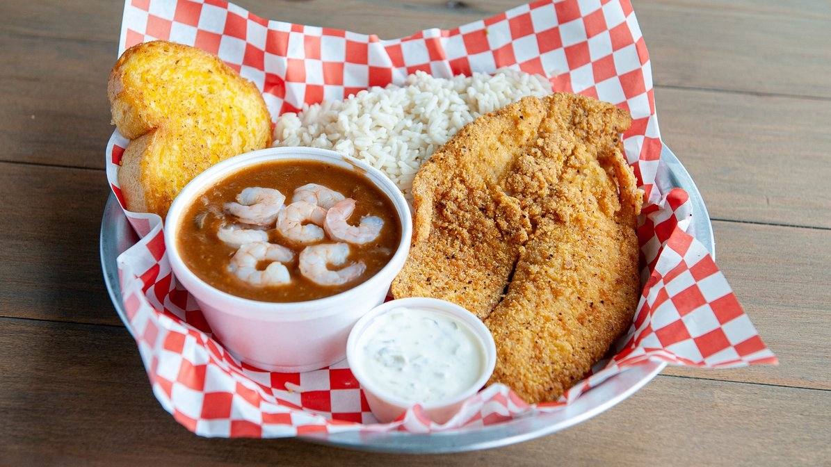 Order 1 Fish & Etouffee food online from 7 Spice Cajun Seafood store, Humble on bringmethat.com