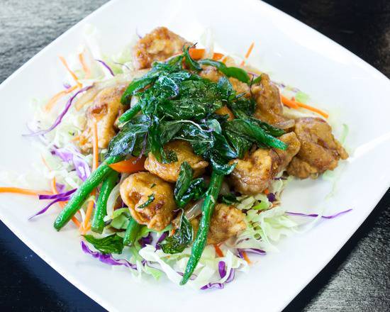 Order Crispy Basil Chicken food online from Thai Thai Kitchen store, Seattle on bringmethat.com