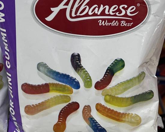 Order Albanese 12-flavor mini gummy worms 7.5 oz food online from Happy Food Mart store, Atlanta on bringmethat.com