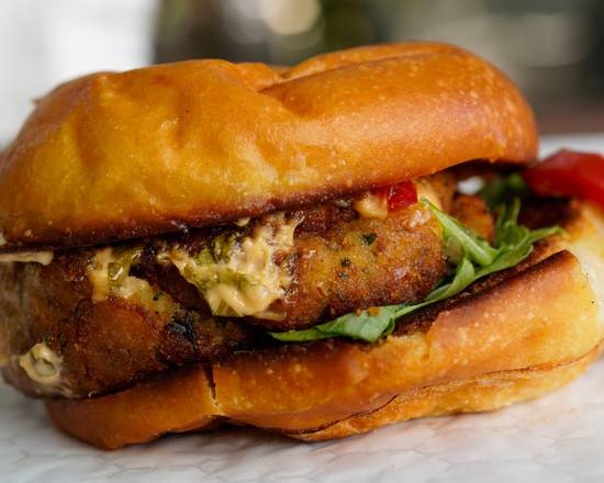 Order Seymour's Crab Cake Sandwich food online from Seymours Truck store, Madison on bringmethat.com