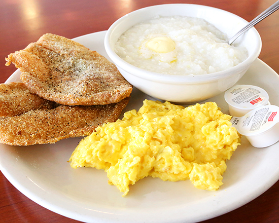 Order Fish and Grits food online from Eddy's Chicken and Waffles store, Columbus on bringmethat.com