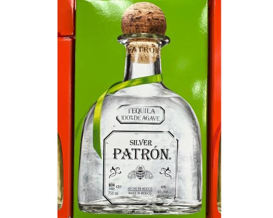 Order Patron Silver, 750mL tequila (40.0% ABV) food online from Starfox Liquor store, Champaign on bringmethat.com