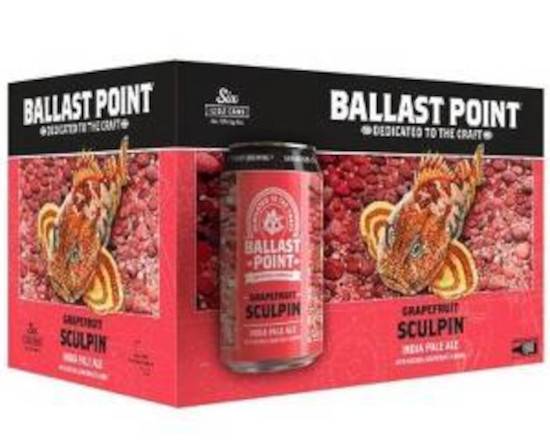 Order Ballast Point Grapefruit Sculpin IPA 6 Pack food online from Newport Wine & Spirits store, Newport Beach on bringmethat.com