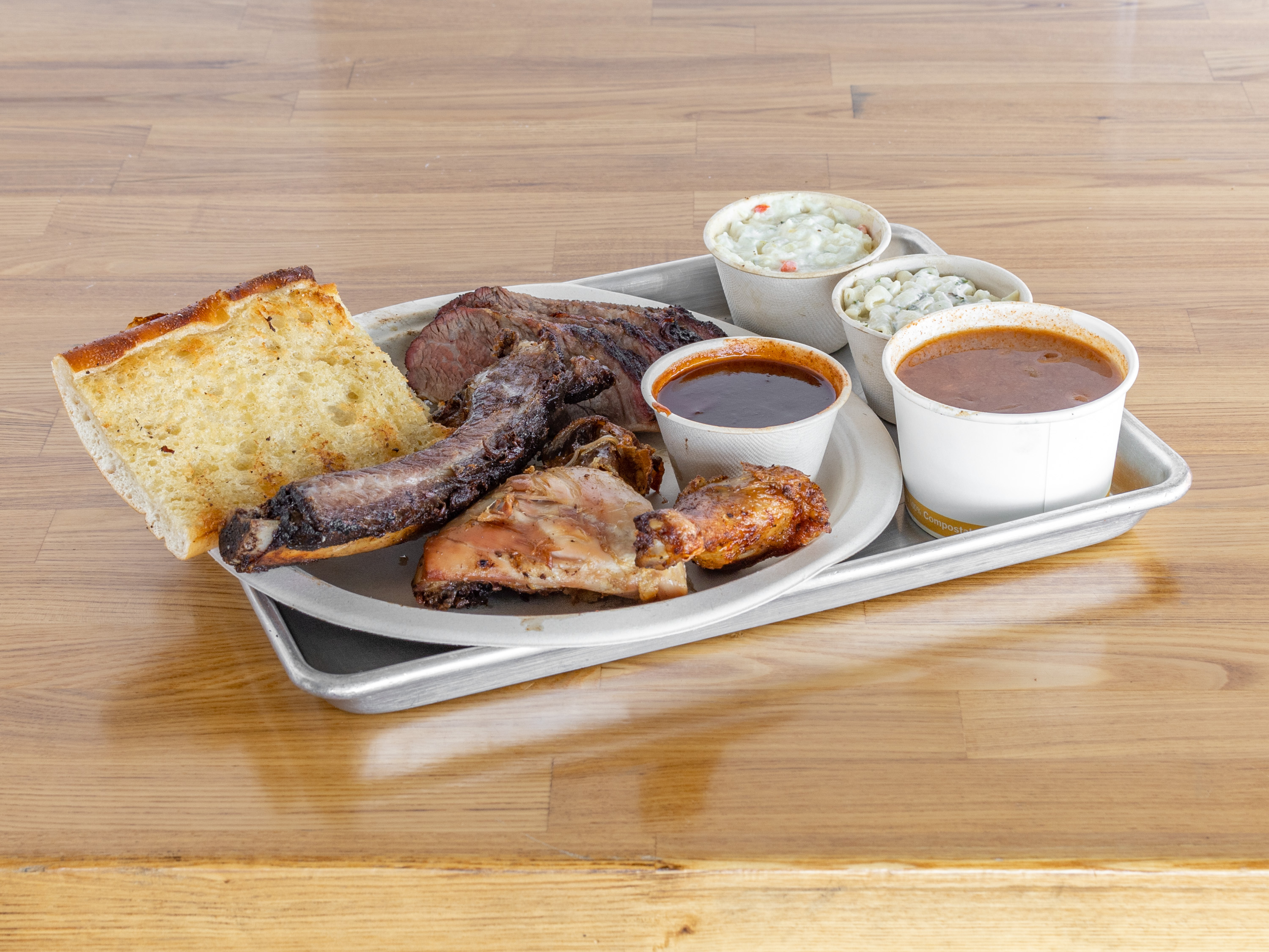 Order 3 Meat Combo food online from Busters Bbq store, Ventura on bringmethat.com