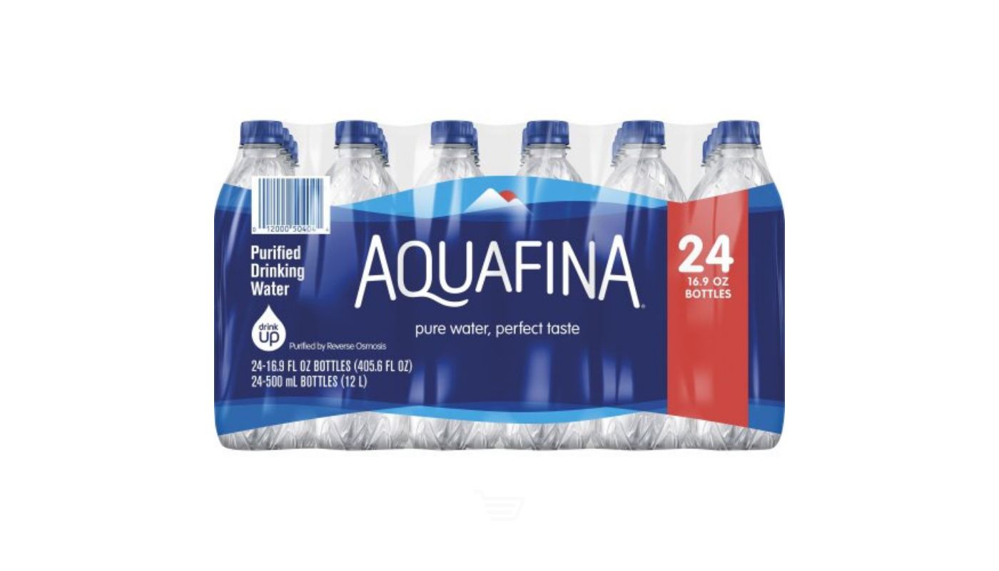 Order Aquafina Purified Drinking Water 24 Pack 500mL Bottles food online from Plaza Market store, Baldwin Park on bringmethat.com