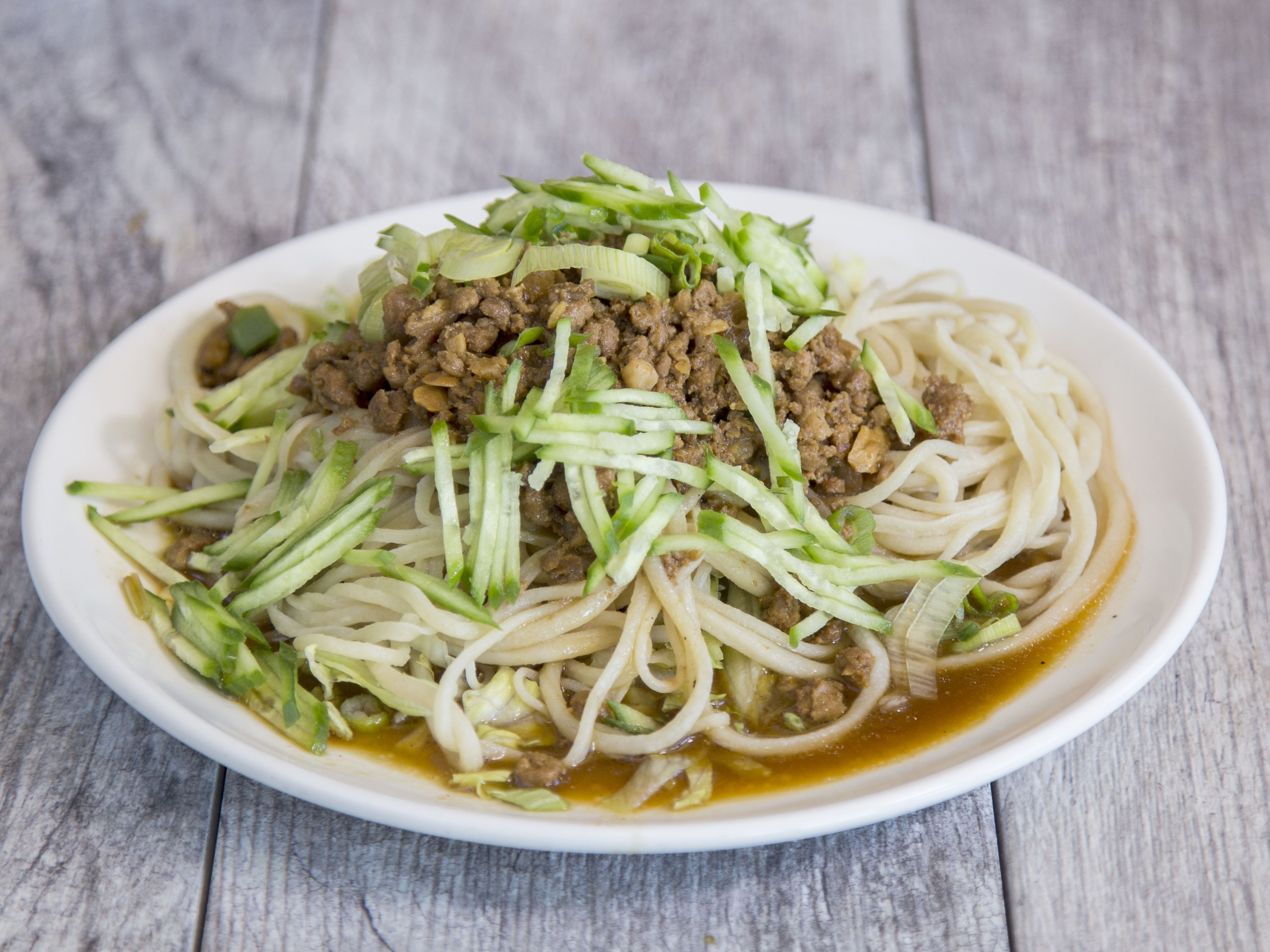 Order 22. Noodles with Minced Pork Sauce food online from China Magic Noodle House store, Chandler on bringmethat.com
