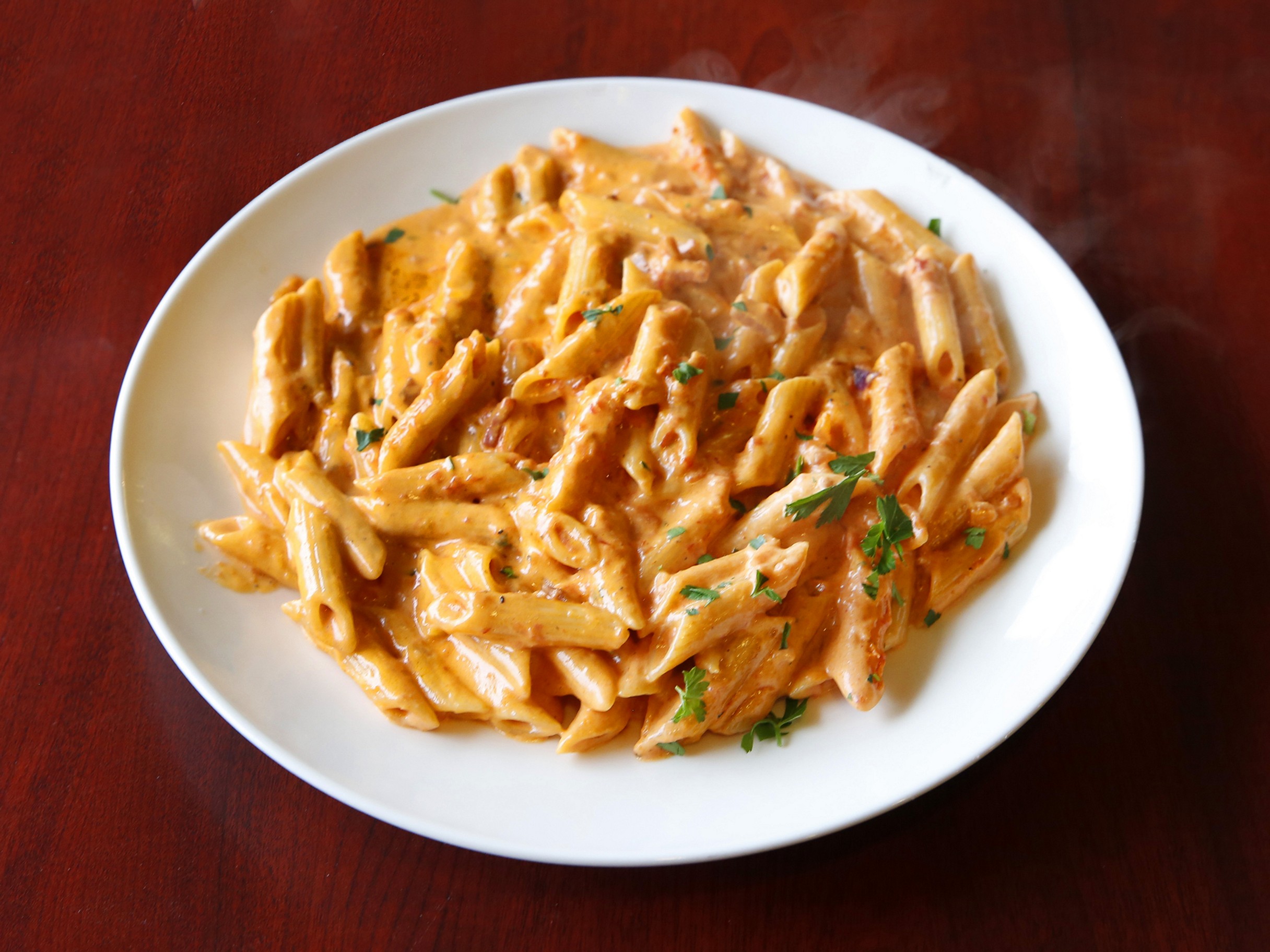 Order Pasta with Vodka Sauce food online from Vincenzo Pizzeria store, Budd Lake on bringmethat.com