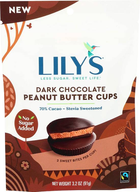 Order Lily's Dark Chocolate Peanut Butter Cups (3.2 oz) food online from Rite Aid store, Eugene on bringmethat.com