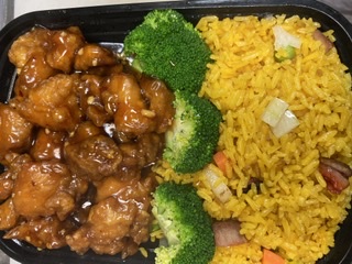 Order C18. General Tso's Chicken Combo Plate food online from Chinatown Buffet store, Milford on bringmethat.com