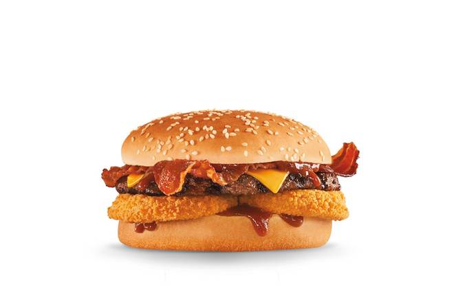 Order Western Bacon Cheeseburger®  food online from Hardees store, Dallas on bringmethat.com