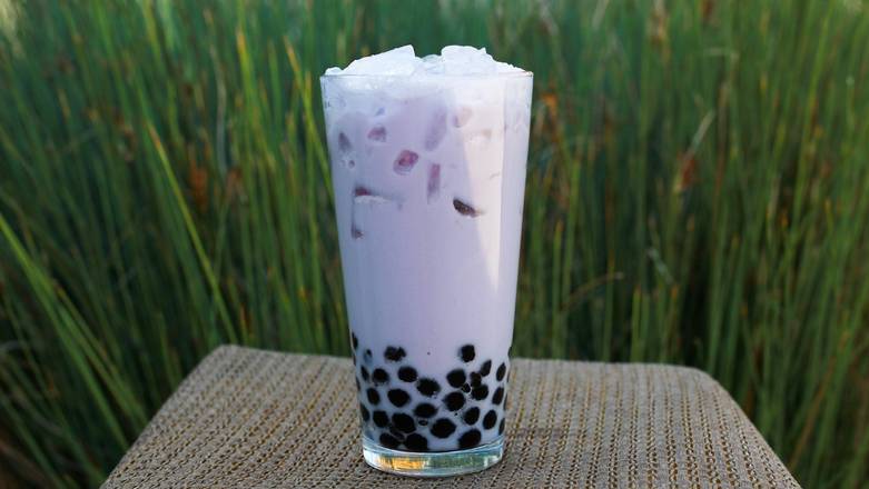 Order Taro Milk Tea (Medium) food online from Cha For Tea store, Irvine on bringmethat.com