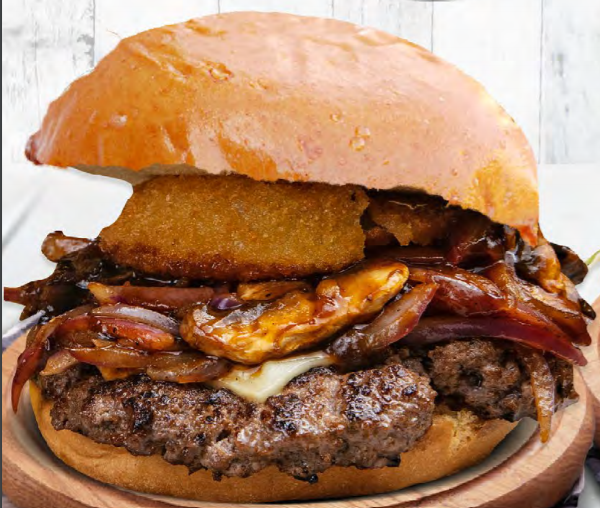 Order Bourbon Burger food online from Ola Restobar Downey store, Downey on bringmethat.com