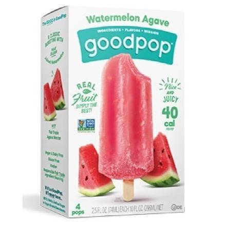 Order GoodPop Watermelon Agave Popsicle (2.5 oz each x 4-pack) food online from Dolcezza Gelato store, Arlington on bringmethat.com