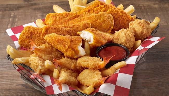 Order 4 Pc Catfish, Butterfly Shrimp & Fries food online from The Catfish Kitchen store, Alcoa on bringmethat.com