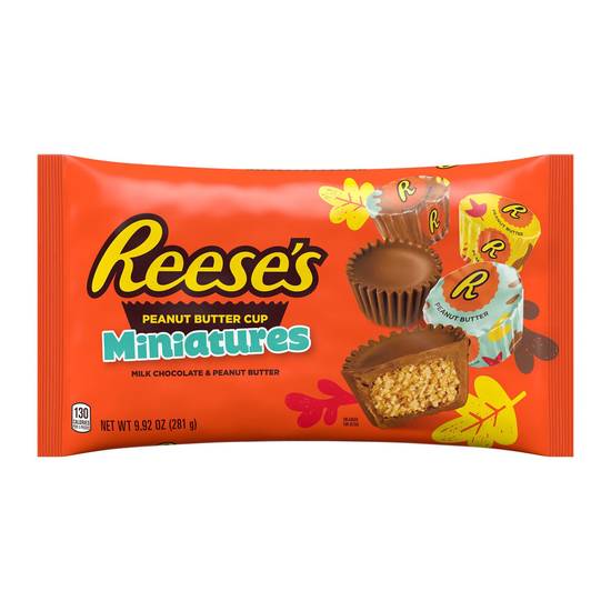 Order REESE'S Miniatures Milk Chocolate Peanut Butter Cups Candy, 9.92 OZ food online from CVS store, GILFORD on bringmethat.com