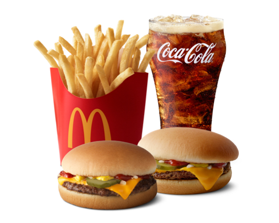 Order 2 Cheeseburger Meal food online from McDonalds store, Morgantown on bringmethat.com