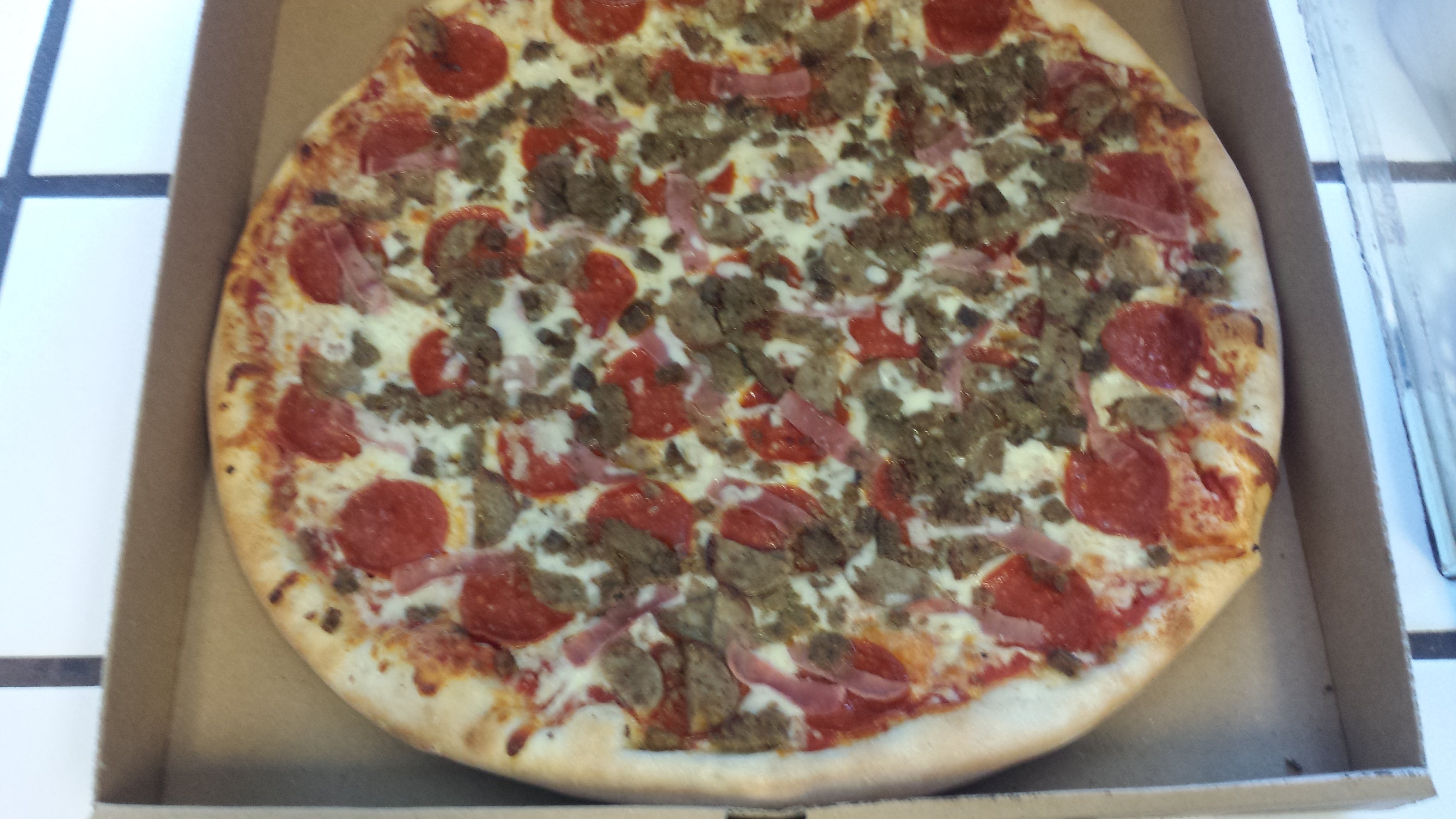 Order Carnivore Pizza - Small 12'' (6 Slices) food online from Luigi Pizza store, Dover on bringmethat.com