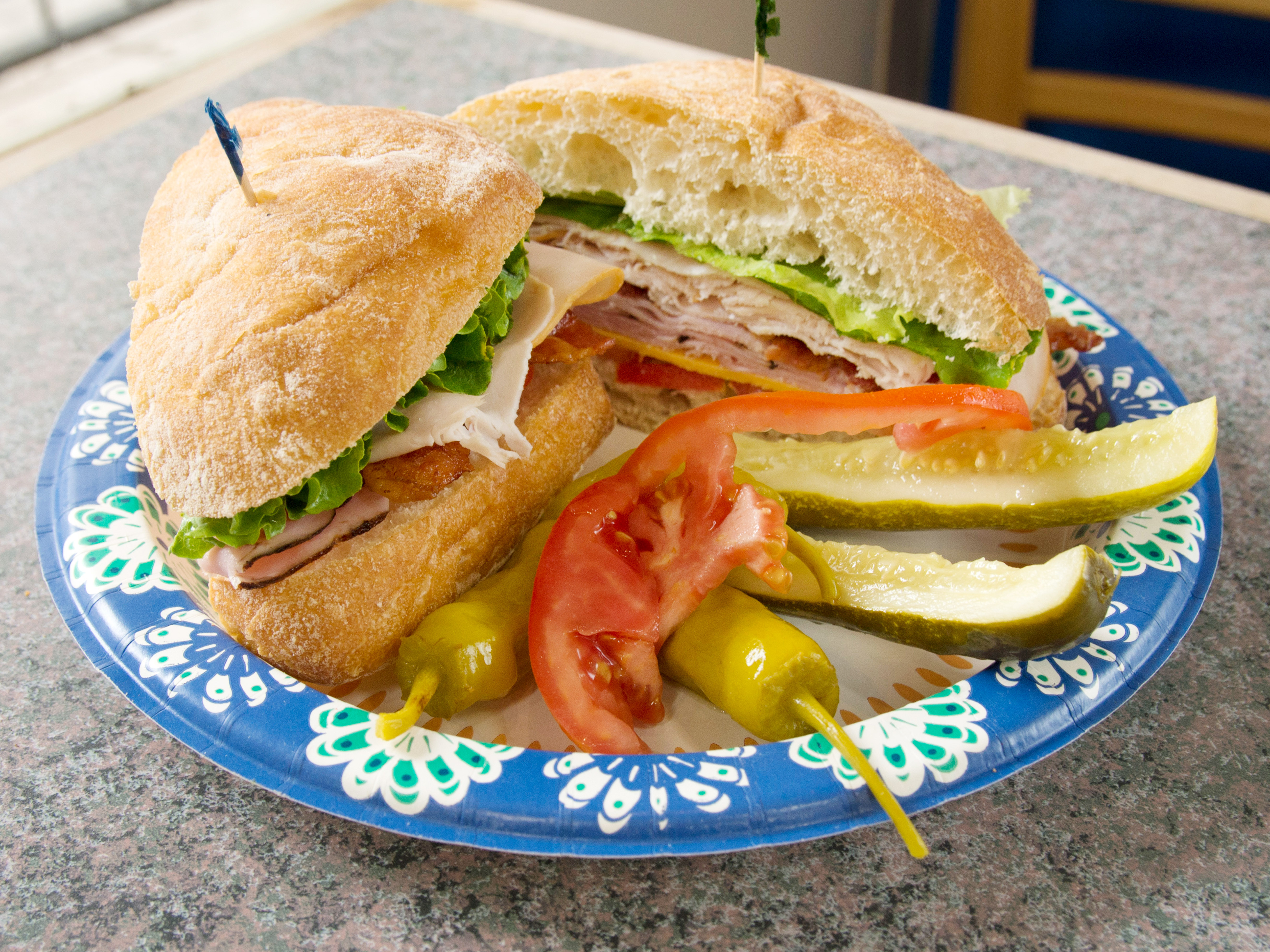 Order Turkey Breast and Cheese Sandwich food online from Sabrina Cafe & Deli store, San Diego on bringmethat.com