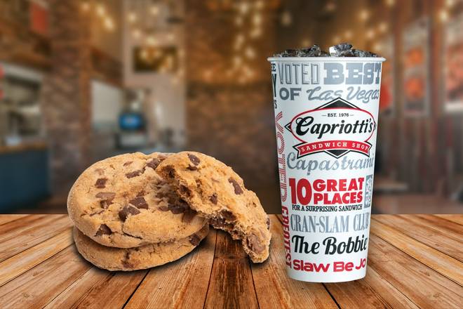 Order Combo Cookie & Large Fountain Drink food online from Capriotti store, Santa Clara on bringmethat.com