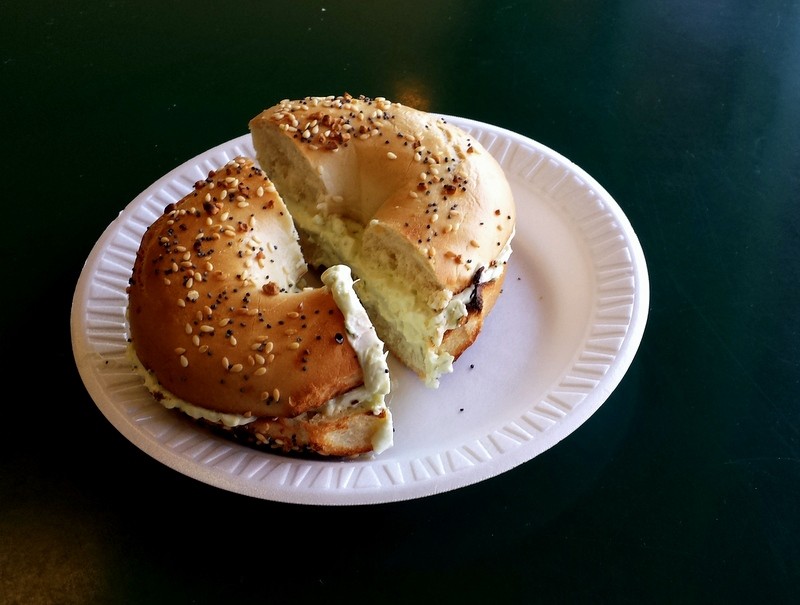 Order Bagel with Plain Cream Cheese food online from Bueller Bagels store, Los Angeles on bringmethat.com