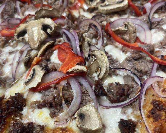 Order Philly Cheese Steak Pizza food online from Ingleside Pizza store, San Francisco on bringmethat.com