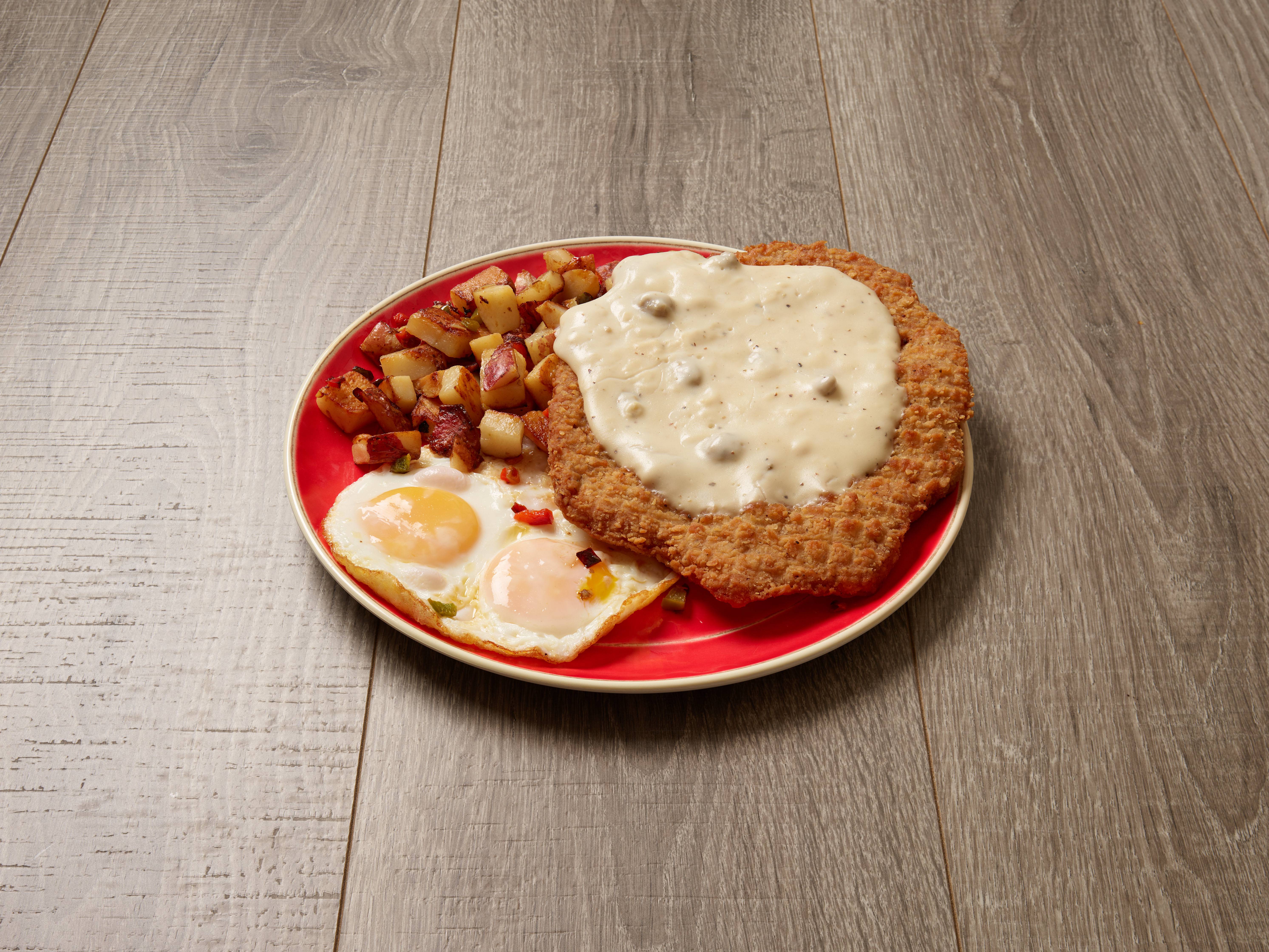 Order Country Fried Steak and Eggs food online from Randy Southside Diner store, Grand Junction on bringmethat.com