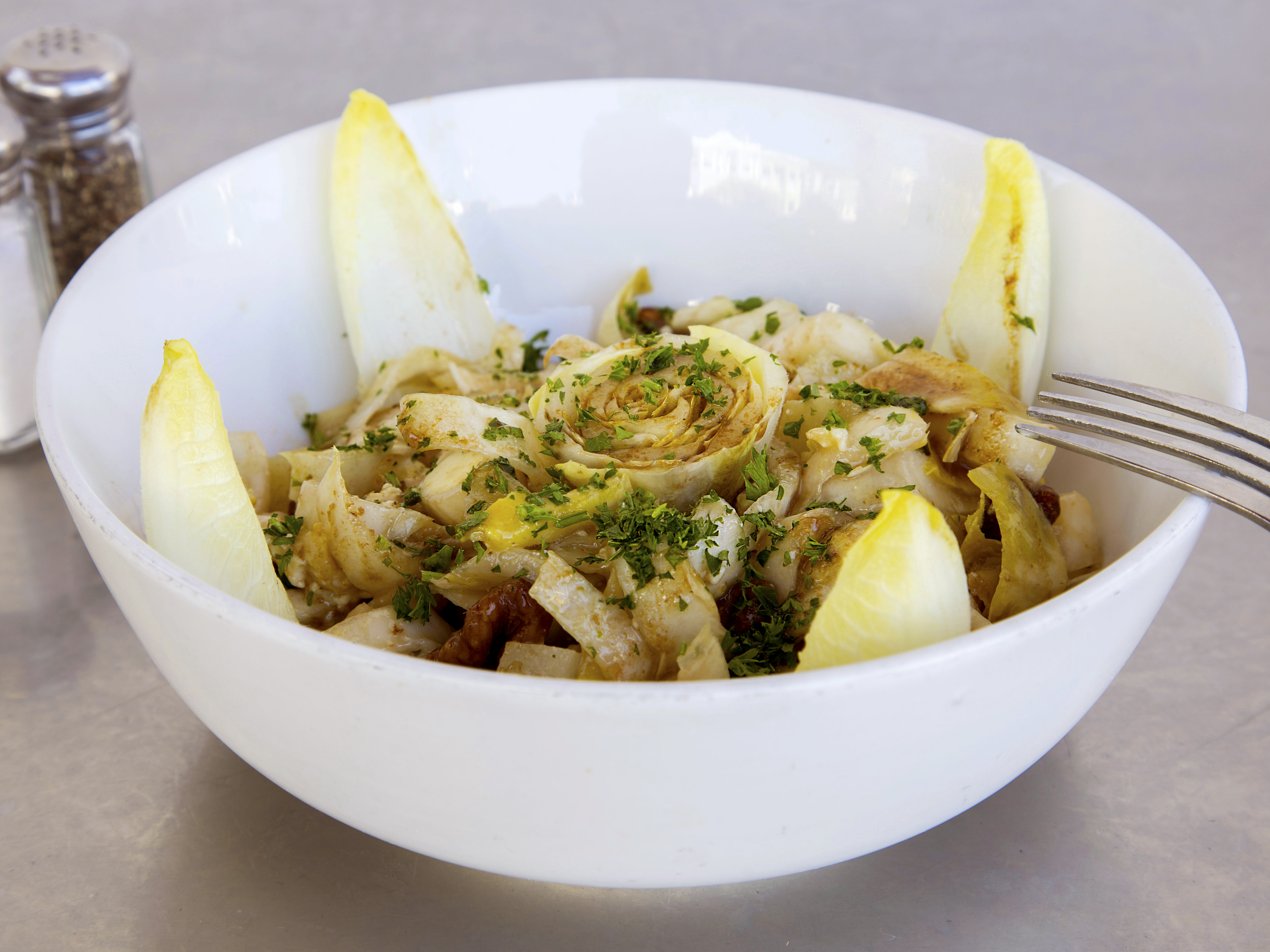 Order Endive Salad with Pears food online from Chez Maman East store, San Francisco on bringmethat.com