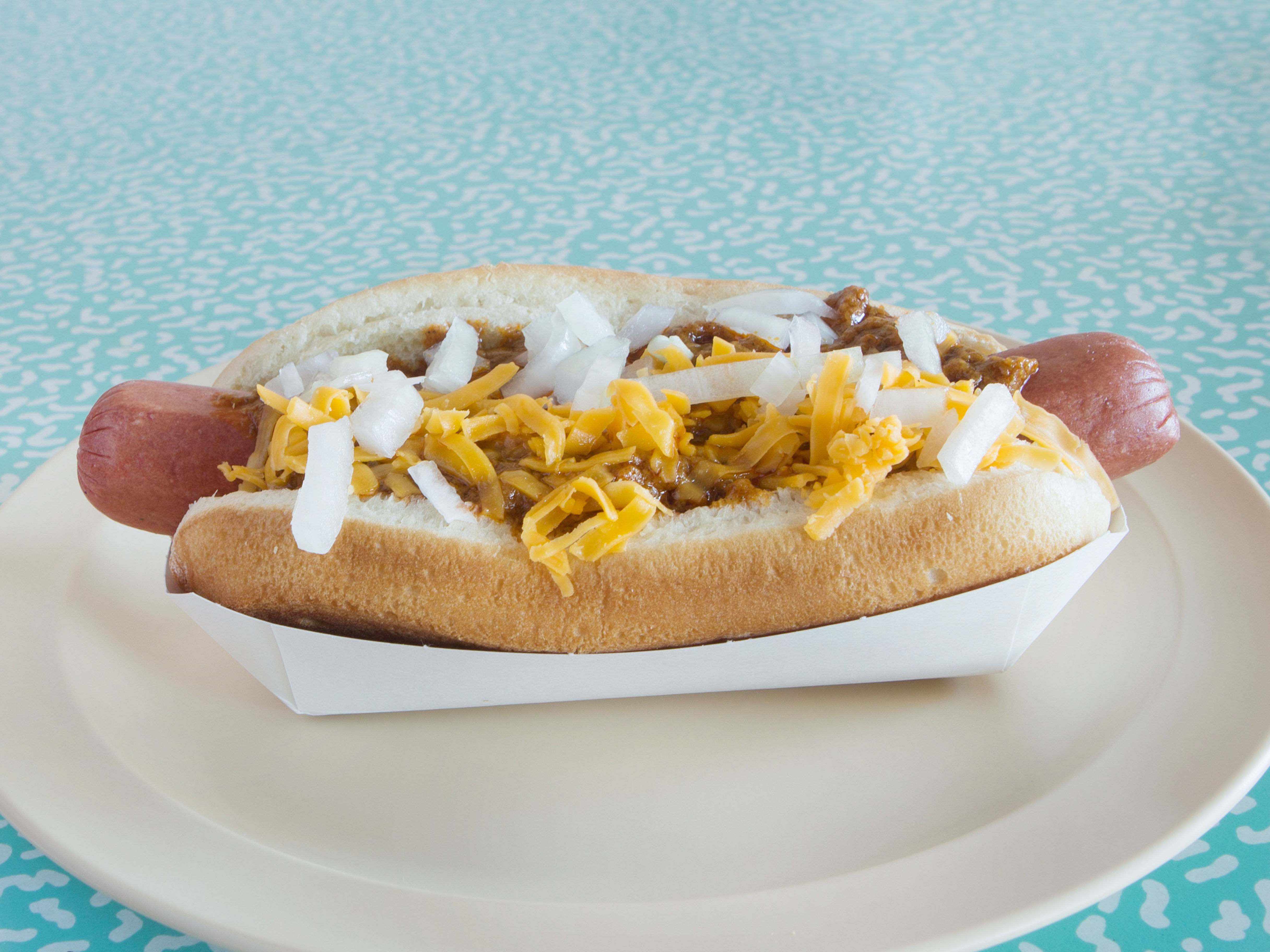 Order 1/4 lb. Chili Cheese Dog food online from Tomboy store, Lawndale on bringmethat.com