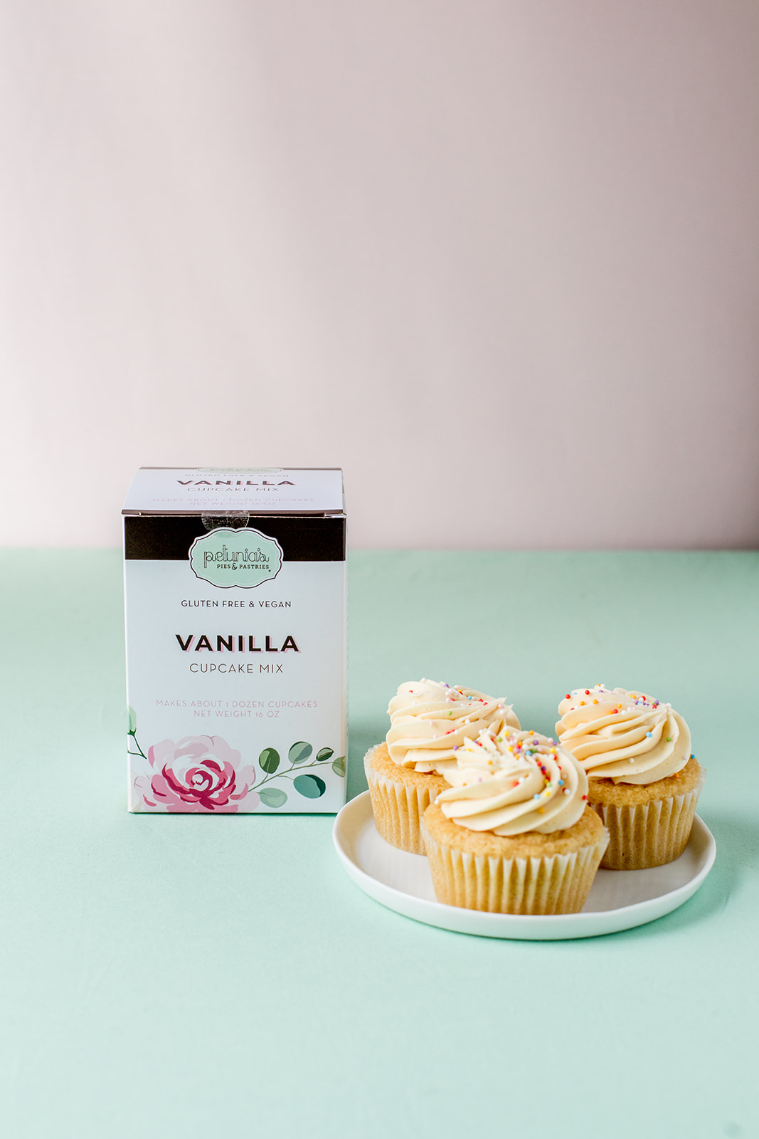 Order Vanilla Cupcake Mix food online from Petunia Pies & Pastries store, Portland on bringmethat.com