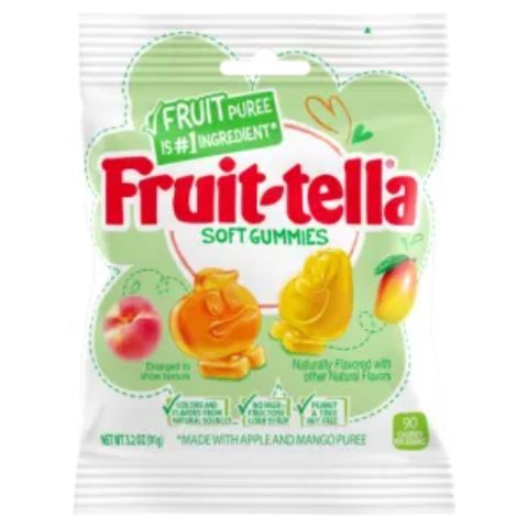 Order Fruit-tella Gummies Peach Mango 3.2oz food online from 7-Eleven store, Solon on bringmethat.com