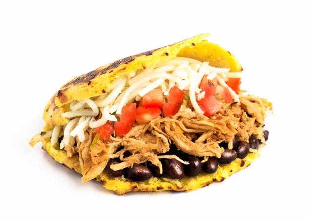 Order ~ 1 Shredded Chicken Signature Arepa food online from Guasaca store, Cary on bringmethat.com
