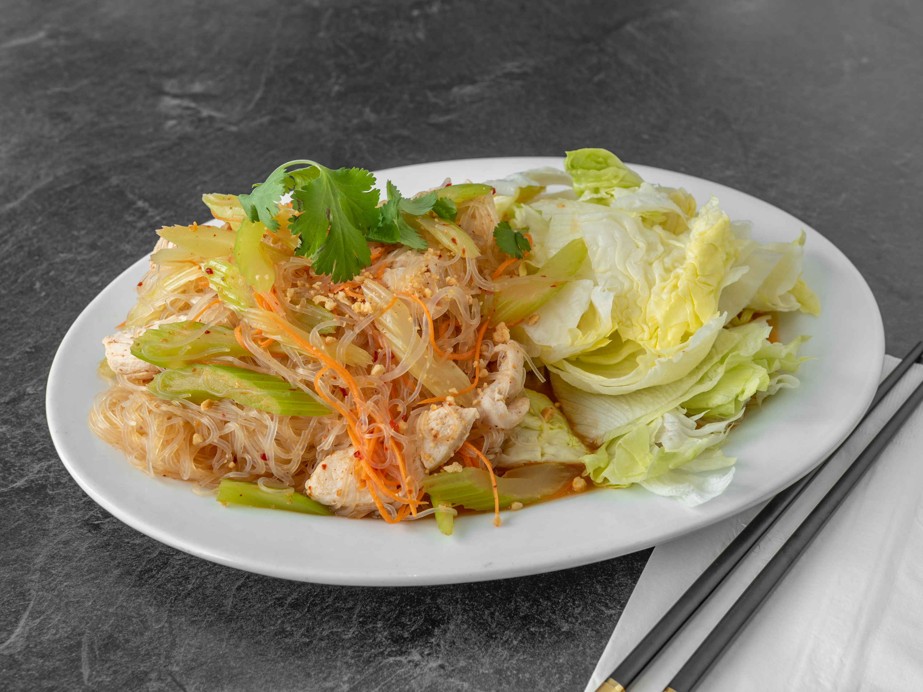 Order 20. Yum Woon Sen Salad food online from Thai Noodles Cafe store, Libertyville on bringmethat.com