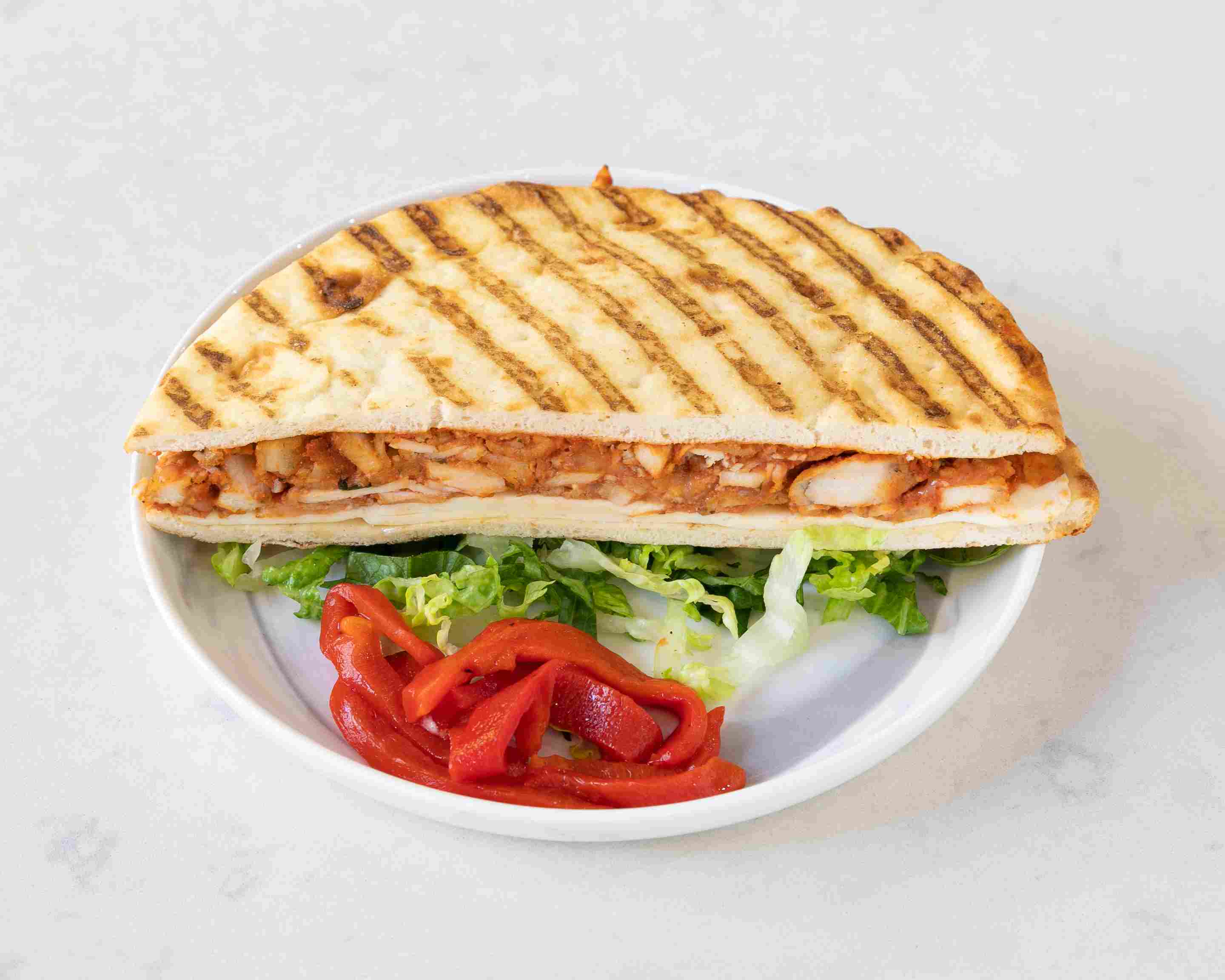 Order 2. Chicken Parmigiana Panini food online from Guy and Gallard - Madison Ave store, New York on bringmethat.com