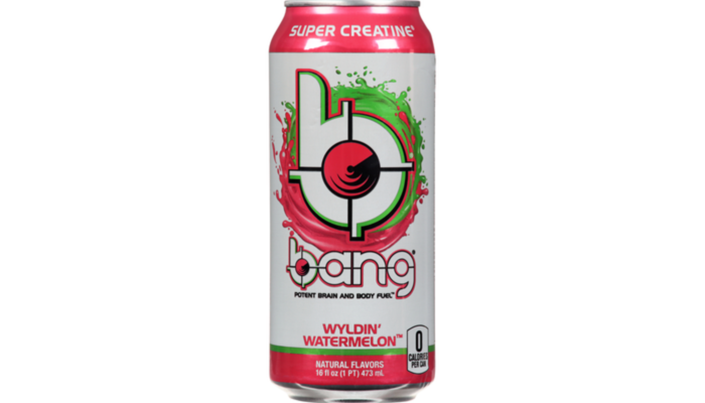 Order Bang Wyldin' Watermelon Energy Drink 16 oz Can food online from Liquor Palace store, Burbank on bringmethat.com