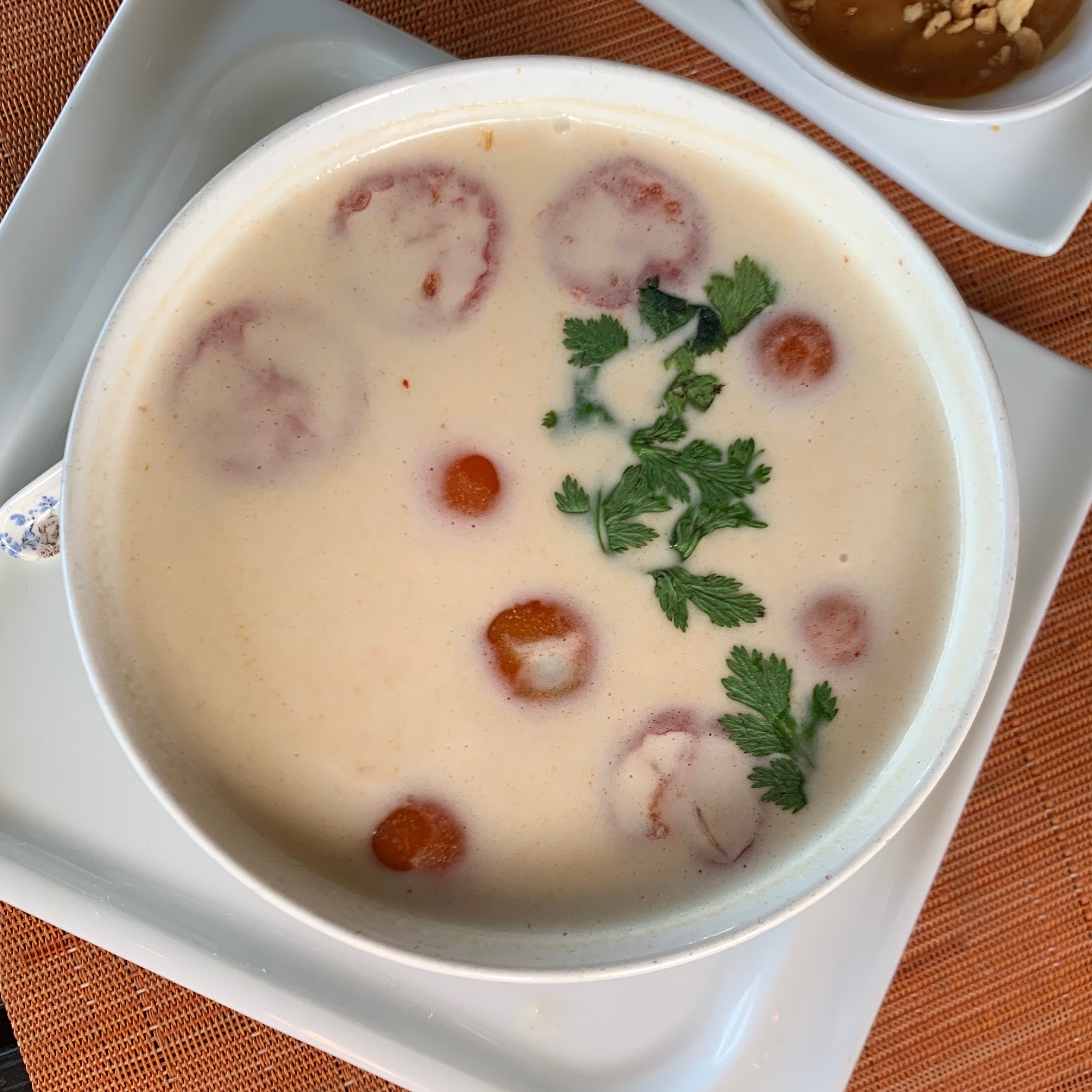 Order Chicken Coconut Soup - tom kha gai SMALL food online from PakPao Thai  store, Dallas on bringmethat.com