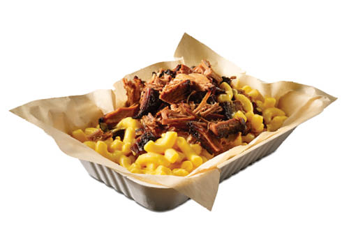 Order Brisket Mac Stack food online from Dickey's Barbecue Pit store, Mesquite on bringmethat.com