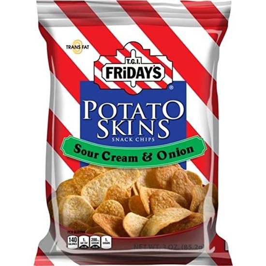 Order TGI Fridays Potato Skins Snacks Sour Cream & Onion, 3.0 OZ food online from Exxon Food Mart store, Port Huron on bringmethat.com