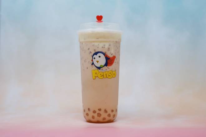 Order Creme Brulee Milk Tea food online from Pengo Macaron &amp; Dessert store, Laguna Hills on bringmethat.com
